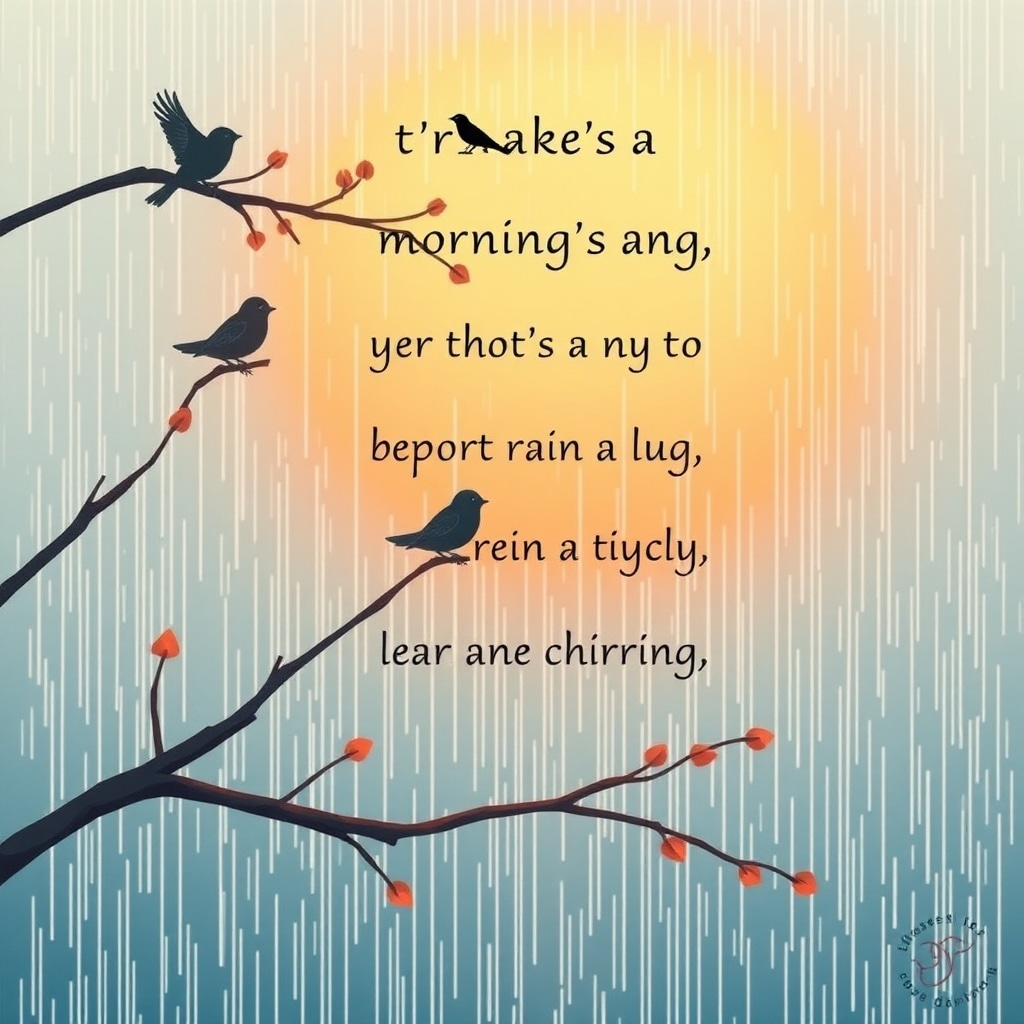Morning Serenade: Birds Chirping and Rain Falling Sound Effect